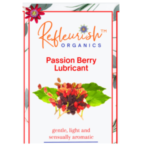 A package of organic passion berry lubricant.